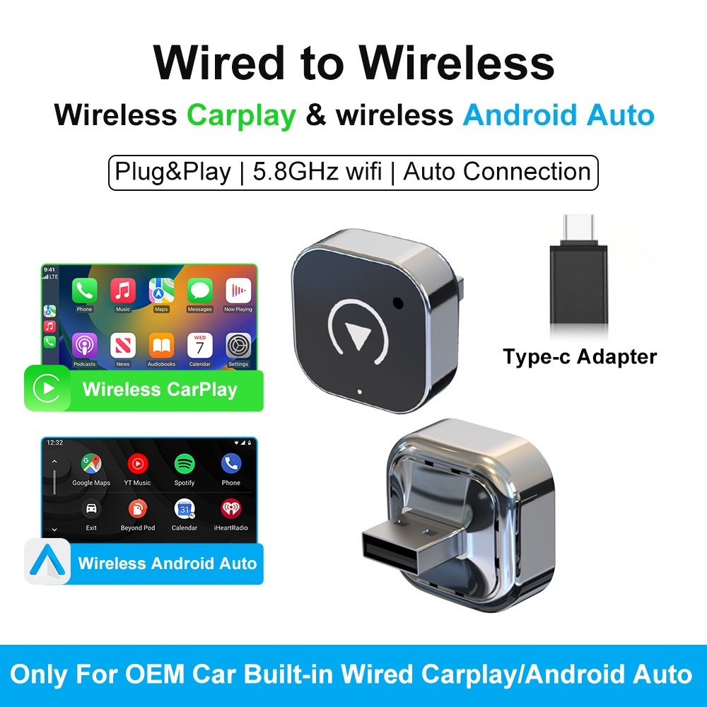 Smartwatch Universal - FLIXIVI 2026 Wireless CarPlay Adapter 2-in-1
