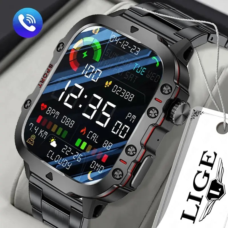 Android Smartwatch Accessories - LIGE 2026 New 1.96''HD Screen Smart