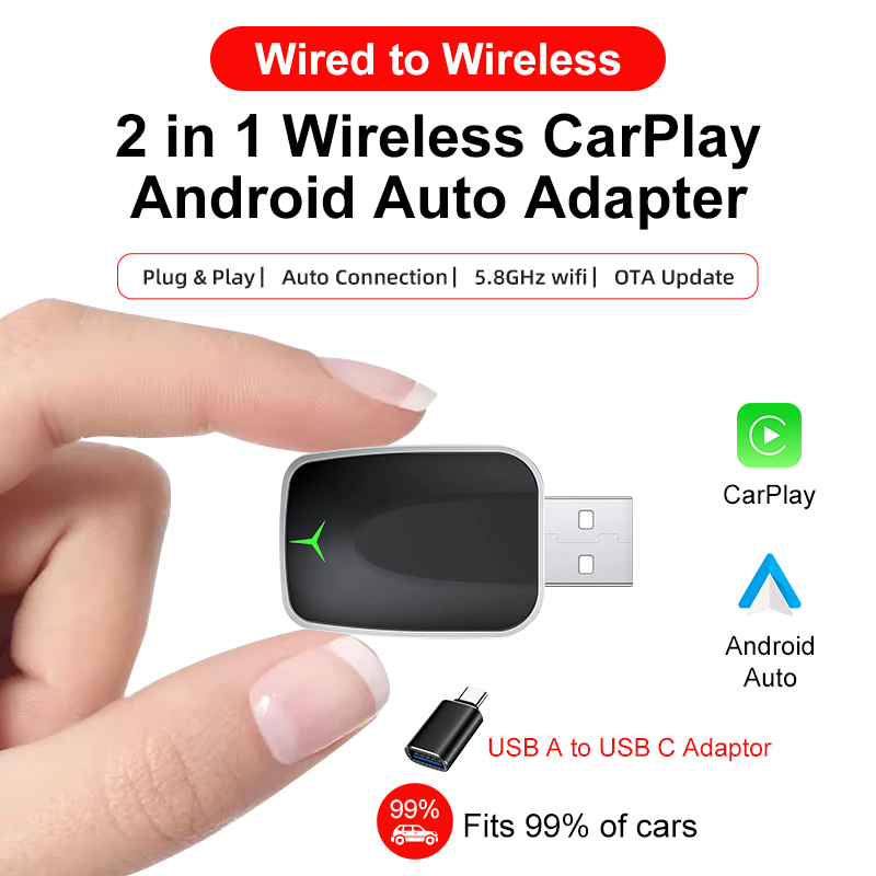Smartwatch Universal - 2026 New Wireless CarPlay Adapter 2-in-1
