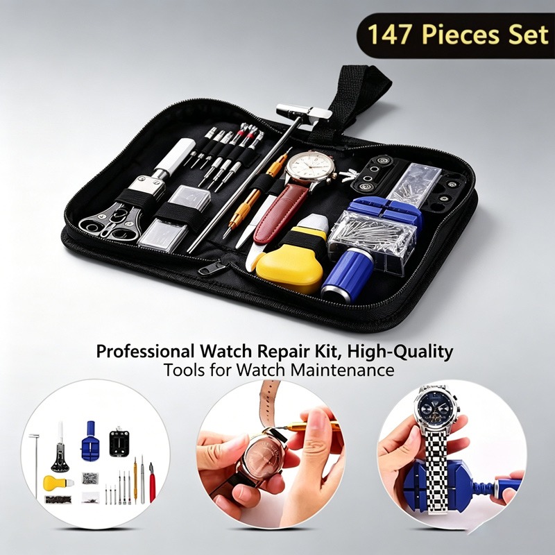 Tool Kit Strap Change - 147 Pieces Watch Repair Tool Set