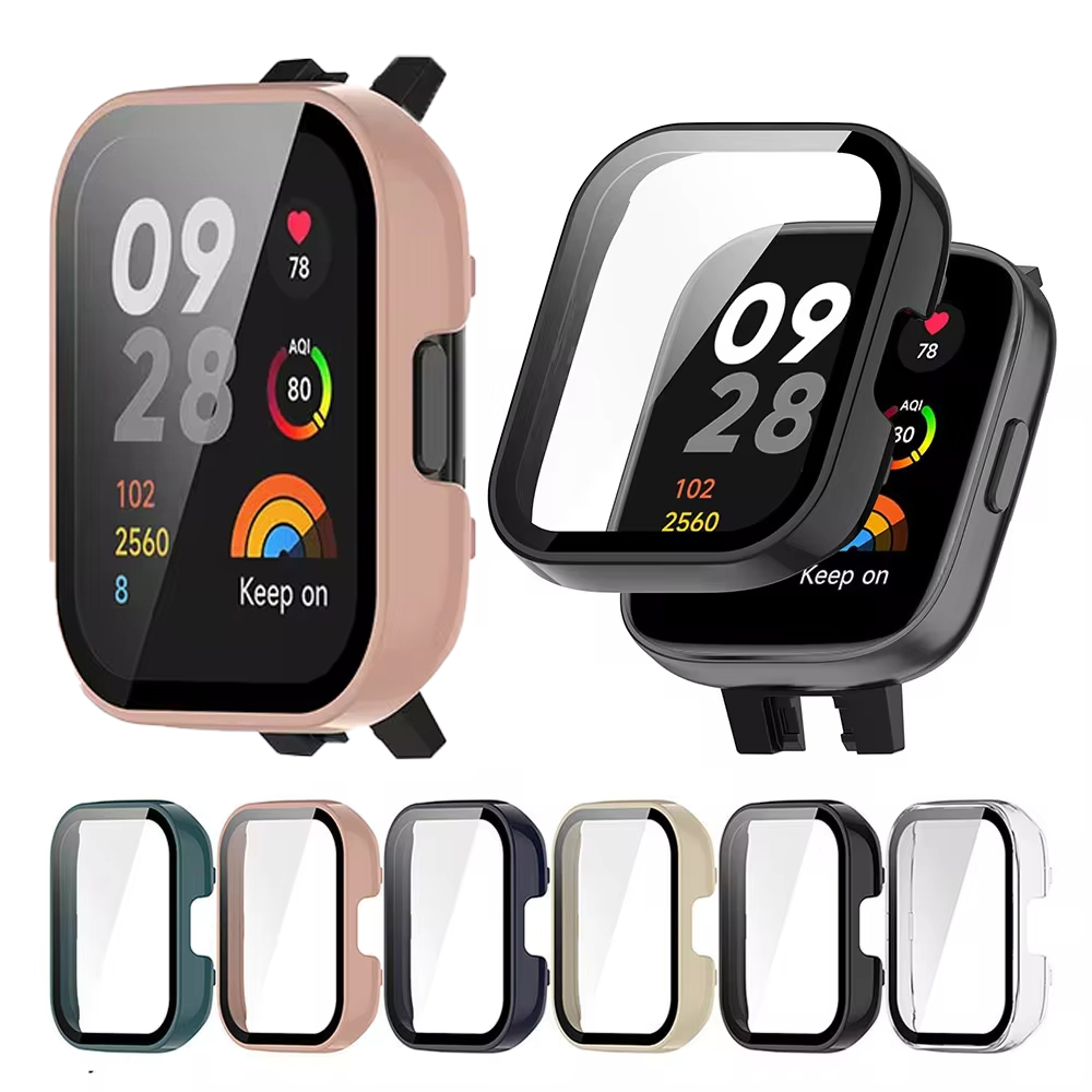 Xiaomi Smartwatch Accessories - Tempered Glass+Protective Cover Case for Redmi