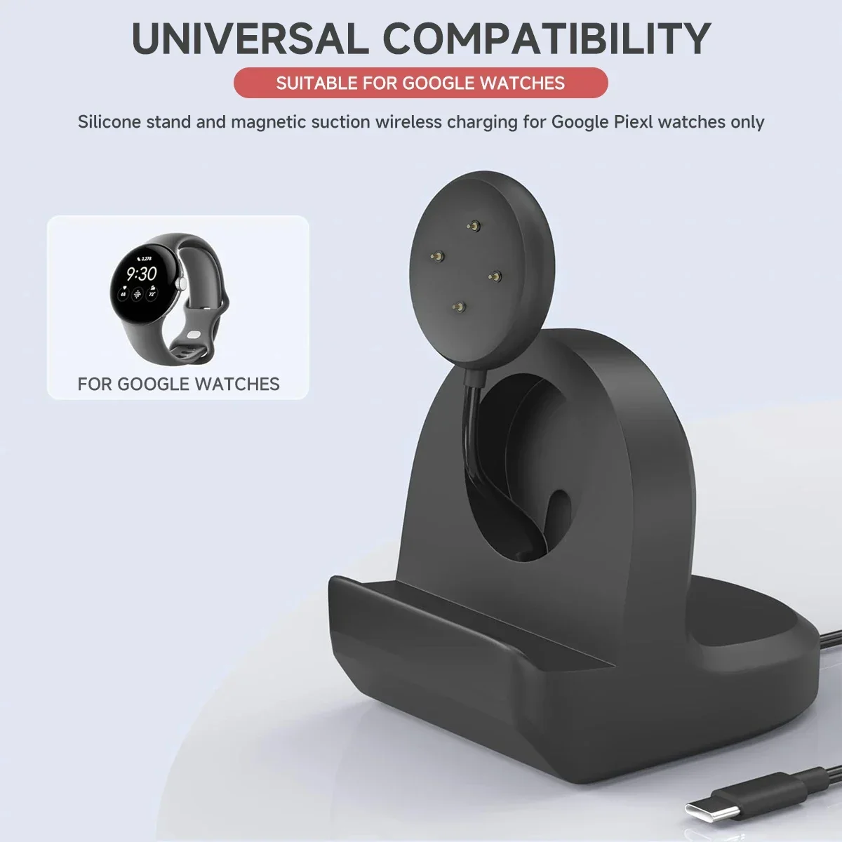 Soft Silicone Charger Cradle D - Watch Charging Dock recension och pris