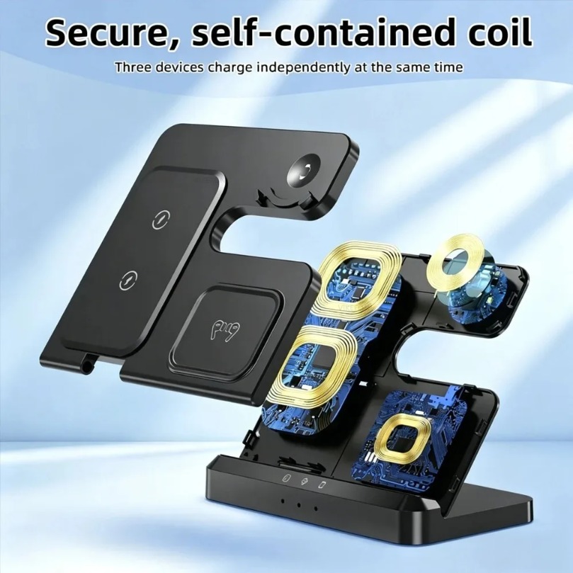 3 in 1 Fast Wireless Charger F - Watch Charger Cable recension och pris
