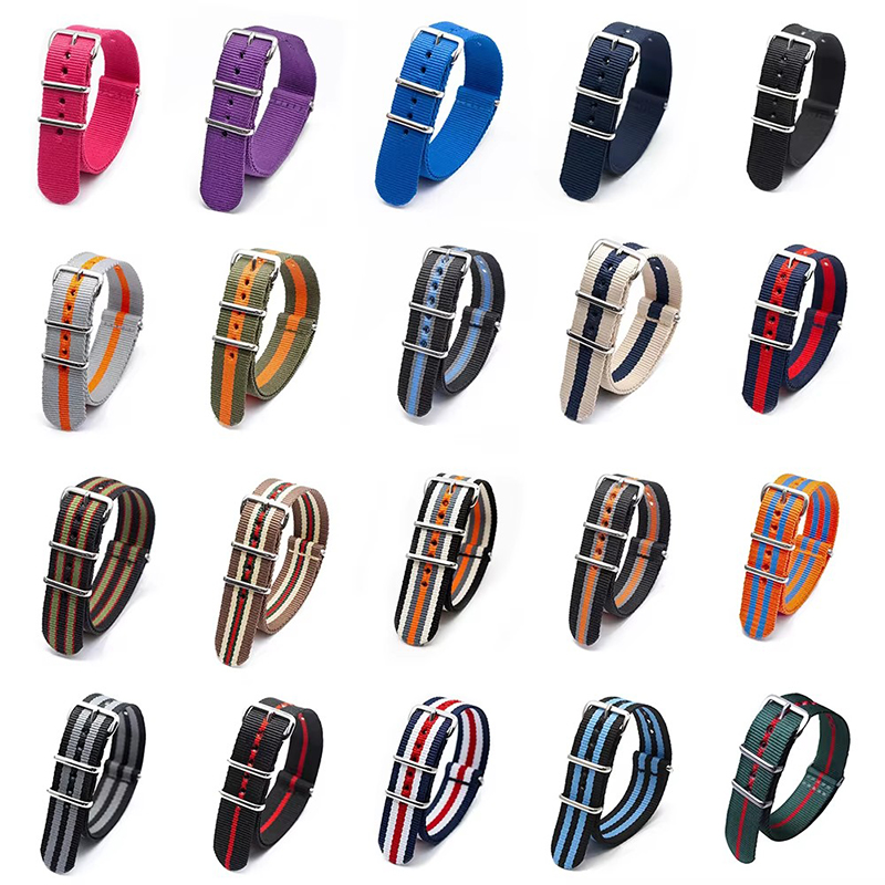 18/20/22/24mm Cambos Stripes S - Nylon Nato Strap recension och pris