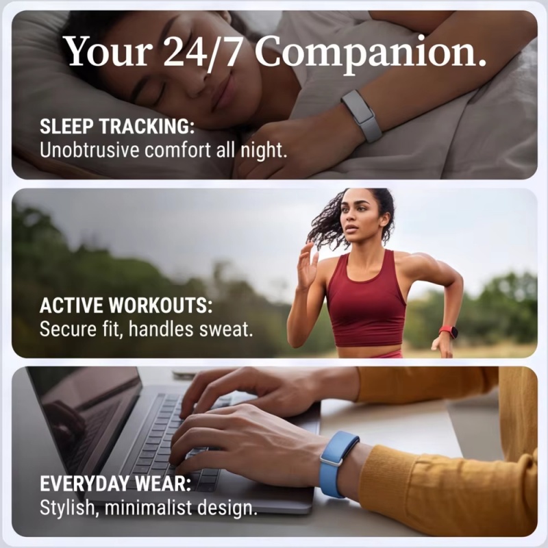 Solid Color Soft Watch Strap f - Sport Loop Strap recension och pris