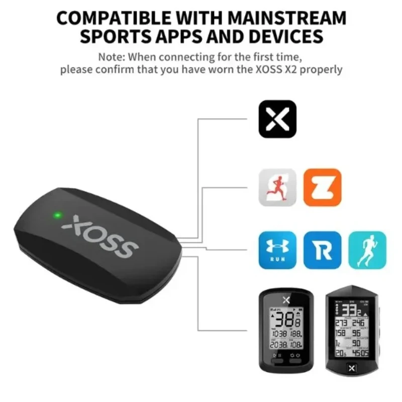 XOSS X2 Chest Strap Heart Sens - Rugged Sport Strap recension och pris