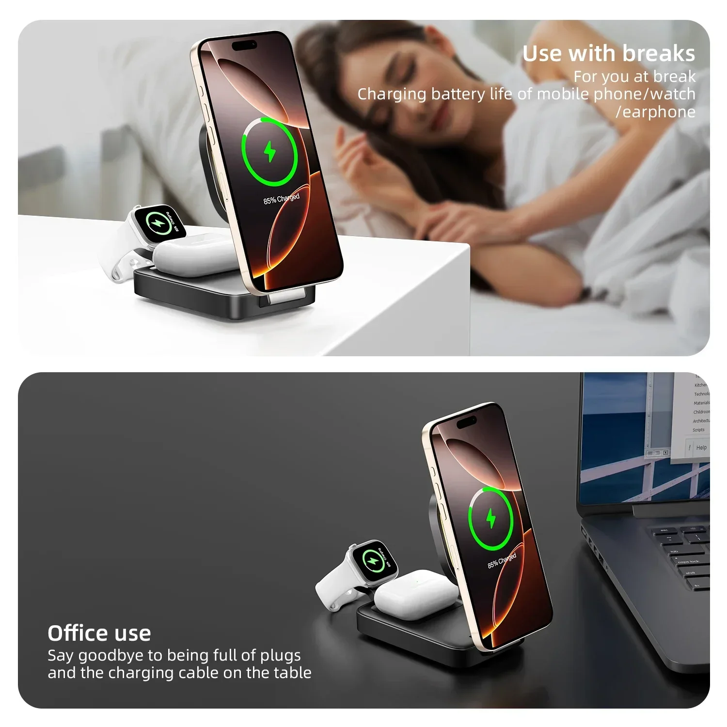 Qi2 15W Magnetic Wireless Char - Magnetic Charging Stand recension och pris