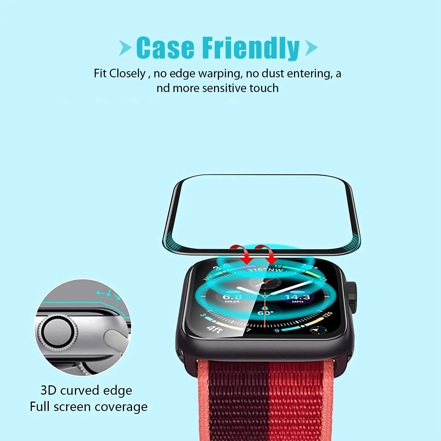 Screen Protector 3D Tempered F - Smartwatch Icon recension och pris