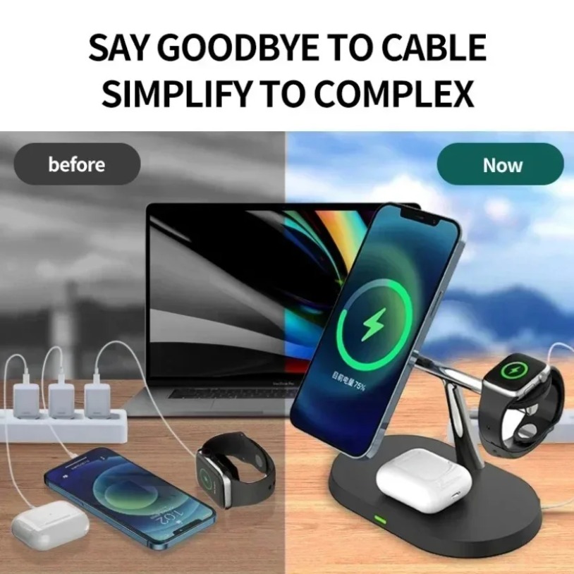 3 In 1 Opansten Magnetic Wirel - Watch Charger Cable recension och pris
