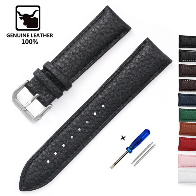 Litchi Pattern Soft Leather Wa - Nylon Nato Strap recension och pris