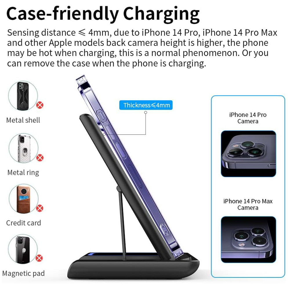 15W 3 in 1 Wireless Charger St - Watch Charger Cable recension och pris