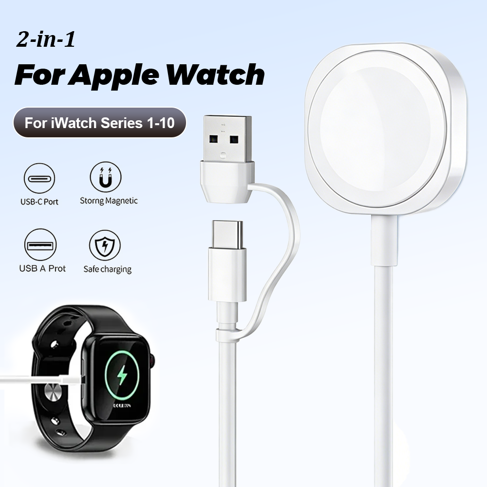 2 in 1 Magnetic Wireless USB A - Watch Charger Cable recension och pris