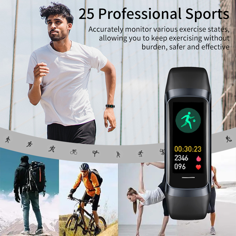 LIGE 1.1 Inch Amoled Heart Rat - Android Smartwatch Accessories recension och pris