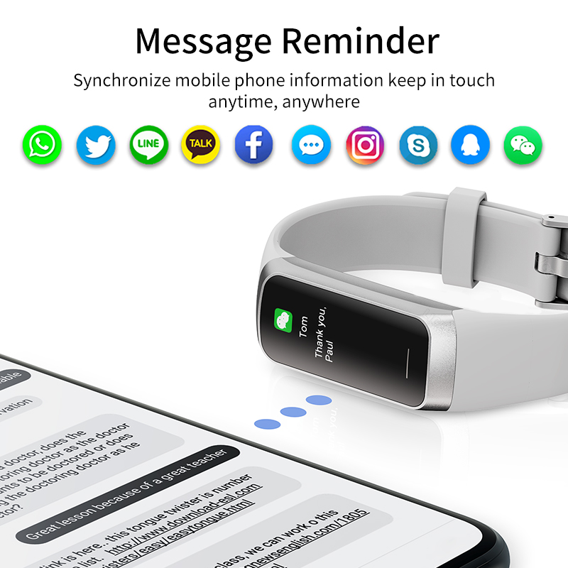 LIGE 1.1 Inch Amoled Heart Rat - Android Smartwatch Accessories recension och pris