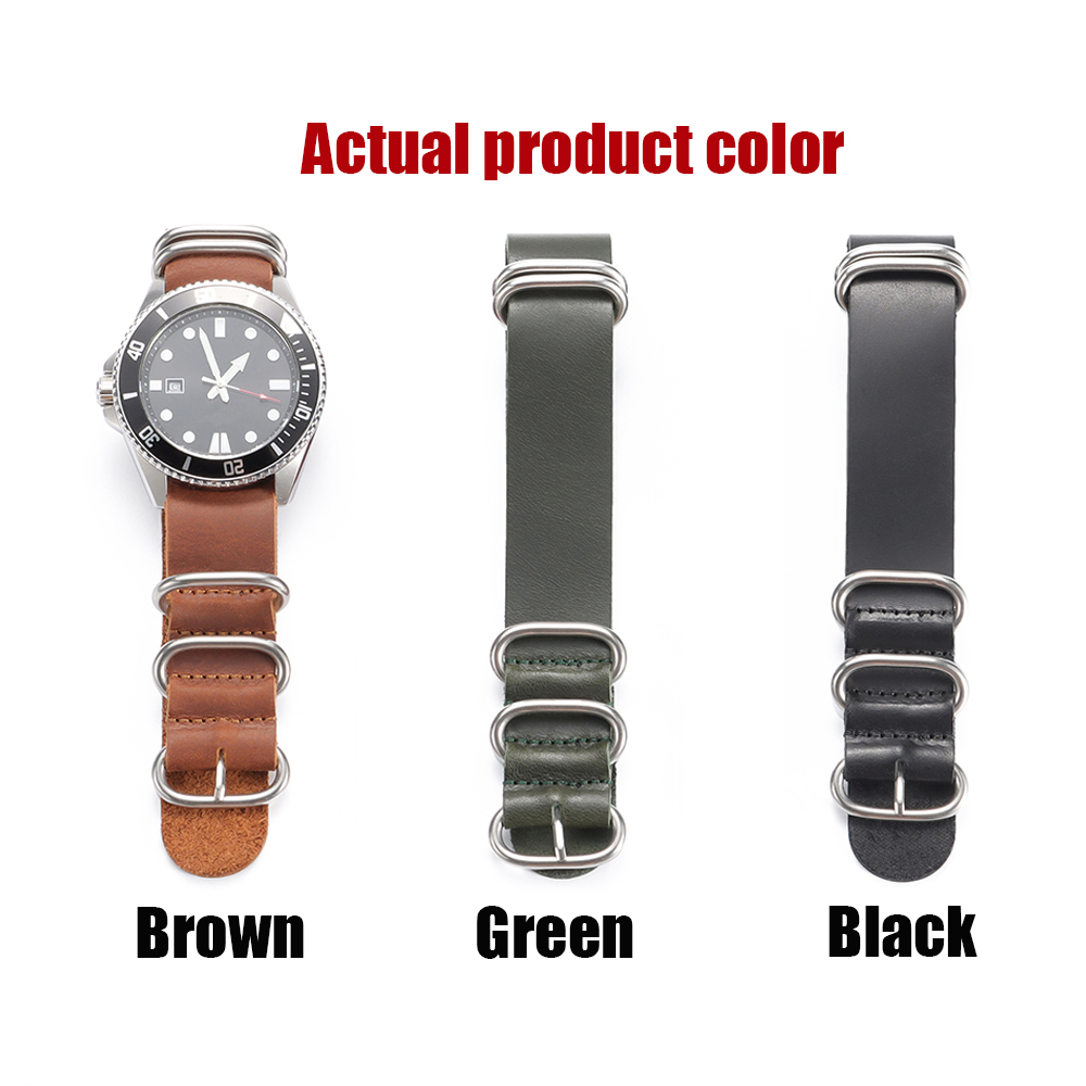 Vintage Genuine Leather Watch  - Nylon Nato Strap recension och pris