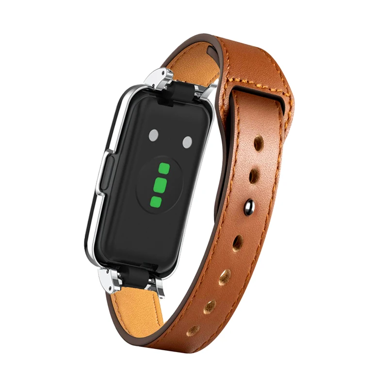 Leather Strap Metal Case Prote - Huawei Smartwatch Accessories recension och pris