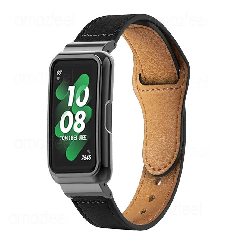 Leather Strap Metal Case Prote - Huawei Smartwatch Accessories recension och pris