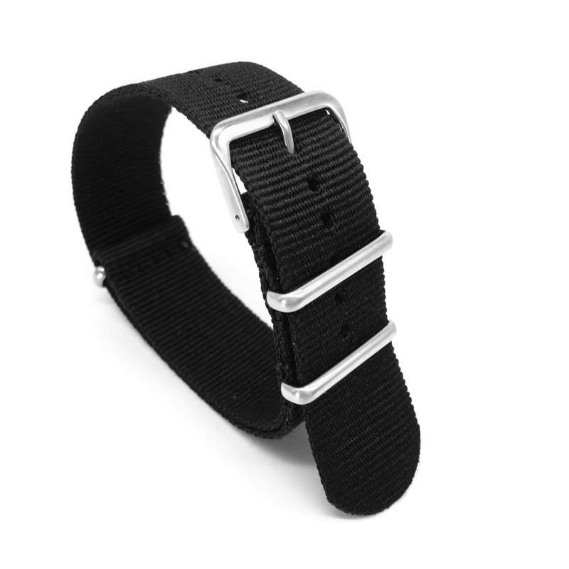 Black Nylon Strap for 16mm 18m - Nylon Nato Strap recension och pris