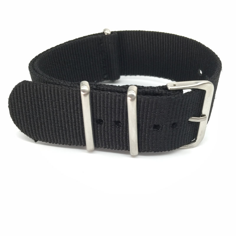 Black Nylon Strap for 16mm 18m - Nylon Nato Strap recension och pris