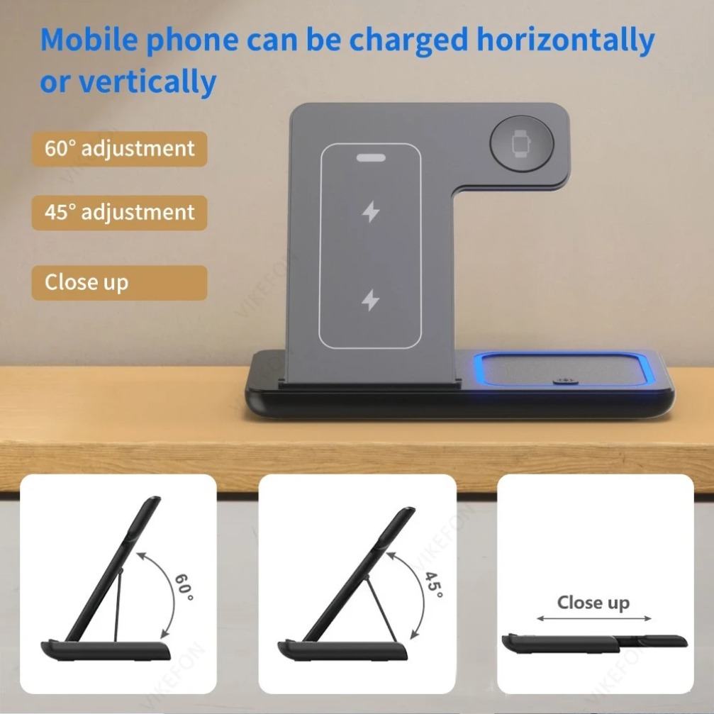 Foldable 3 in 1 Wireless Charg - Watch Charger Cable recension och pris