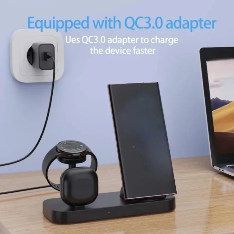 3 in 1 Wireless Charger Dual C - Watch Charger Cable recension och pris