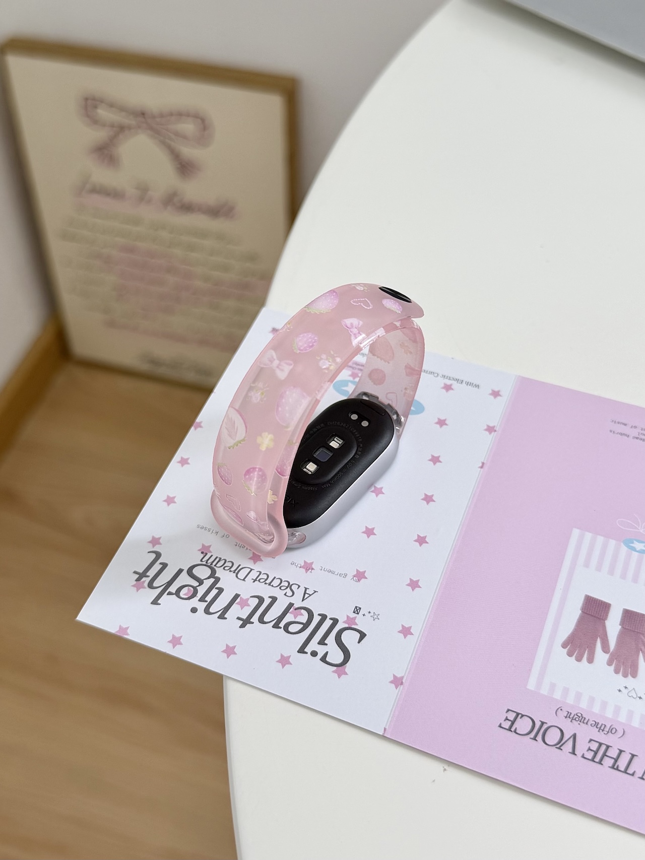 Super Cute Strawberry Bow Prin - Android Smartwatch Accessories recension och pris