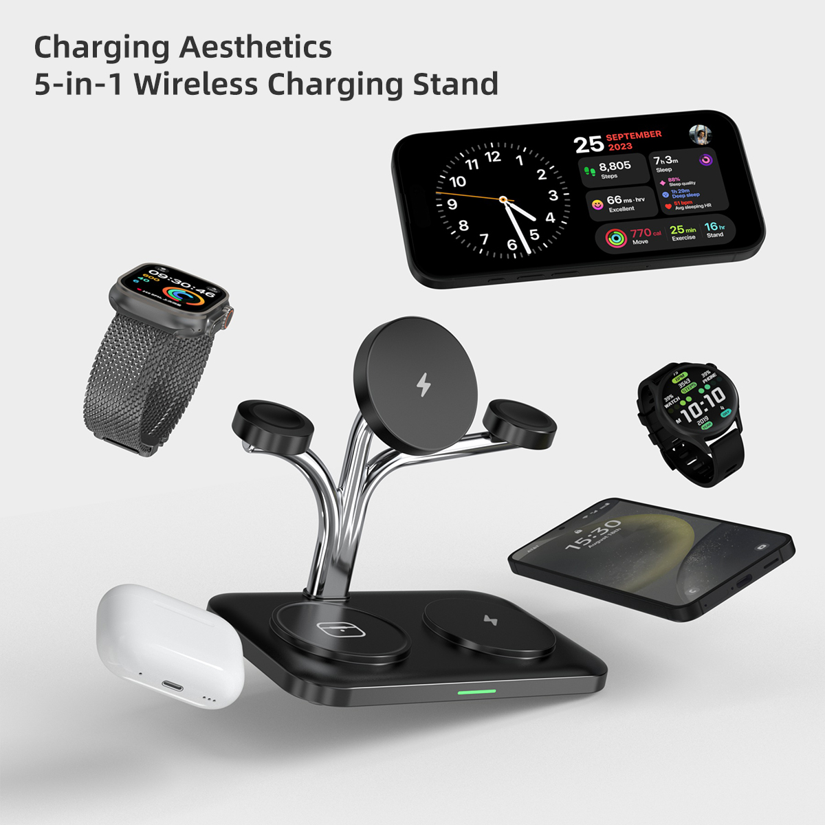 5 IN 1 Magnetic Wireless Charg - Watch Charger Cable recension och pris