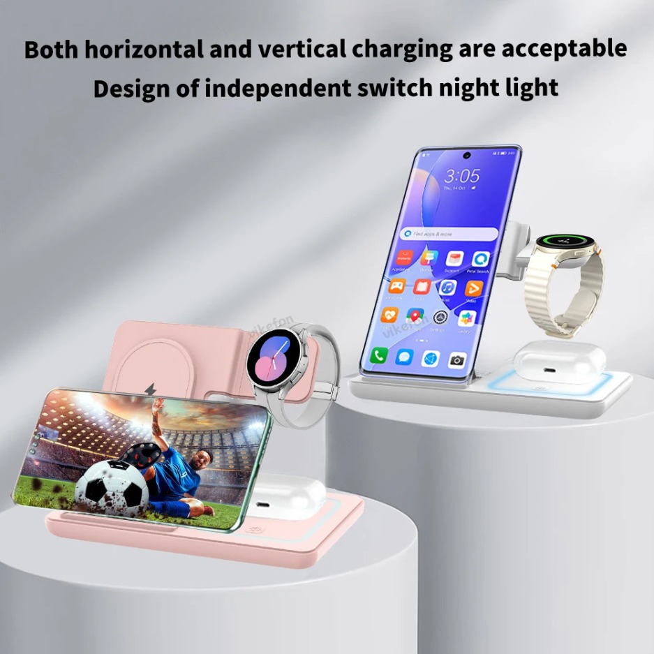 3 In 1 Foldable Wireless Charg - Watch Charger Cable recension och pris